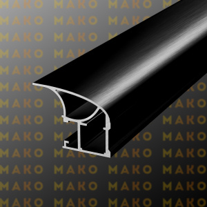 Профиль вертикальный асимметричный MS130 Черный браш (A25)